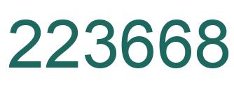 Number 223668 green image