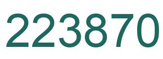 Number 223870 green image