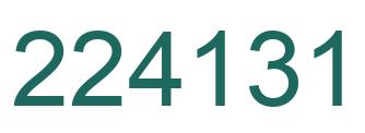 Number 224131 green image