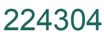 Number 224304 green image