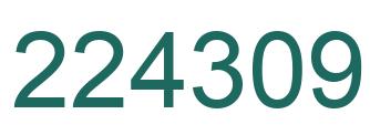 Number 224309 green image