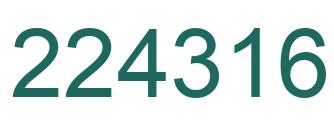 Number 224316 green image