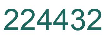 Number 224432 green image