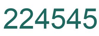 Number 224545 green image