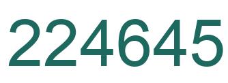 Number 224645 green image