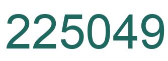 Number 225049 green image
