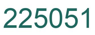 Number 225051 green image