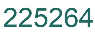Number 225264 green image