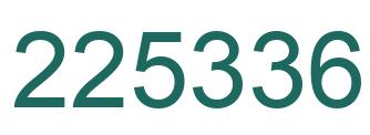 Number 225336 green image