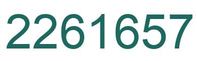 Number 2261657 green image