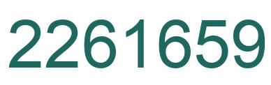 Number 2261659 green image