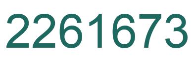 Number 2261673 green image