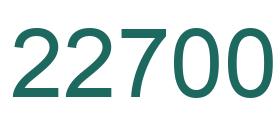 Number 22700 green image