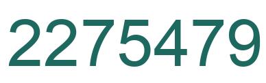 Number 2275479 green image