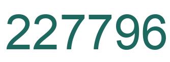 Number 227796 green image