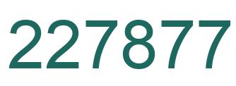Number 227877 green image