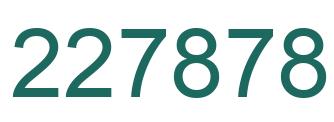 Number 227878 green image