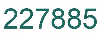 Number 227885 green image