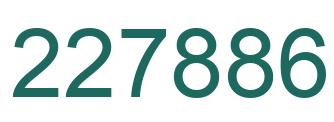 Number 227886 green image