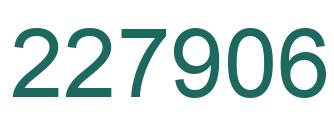 Number 227906 green image