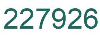 Number 227926 green image
