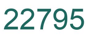 Number 22795 green image
