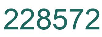 Number 228572 green image