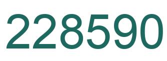 Number 228590 green image
