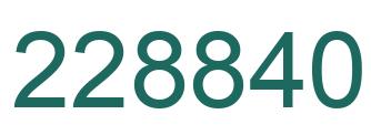 Number 228840 green image