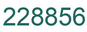 Number 228856 green image