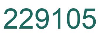 Number 229105 green image