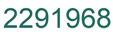Number 2291968 green image