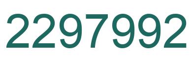 Number 2297992 green image