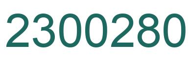 Number 2300280 green image