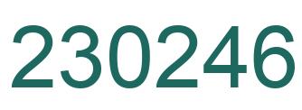 Number 230246 green image