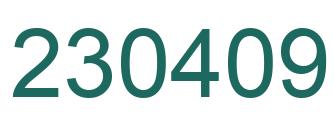 Número 230409 imagen verde