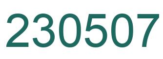 Número 230507 imagen verde