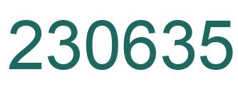 Number 230635 green image