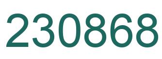 Number 230868 green image