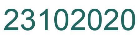 Number 23102020 green image