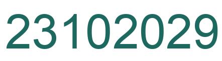Number 23102029 green image