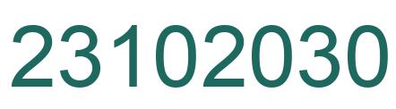Number 23102030 green image