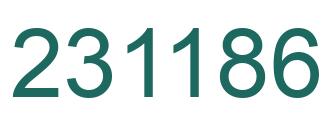 Number 231186 green image