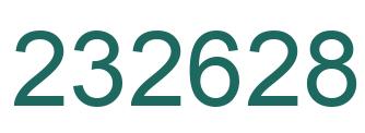 Number 232628 green image