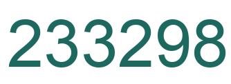 Number 233298 green image