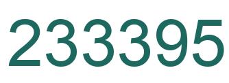 Number 233395 green image