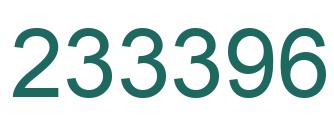 Number 233396 green image