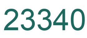 Number 23340 green image