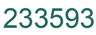 Number 233593 green image