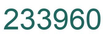 Number 233960 green image